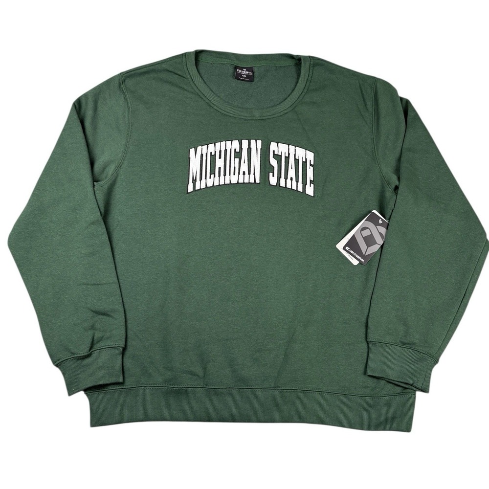 Womens‎ XXL Colosseum Green Michigan State Spartans MSU Pullover Sweatshirt